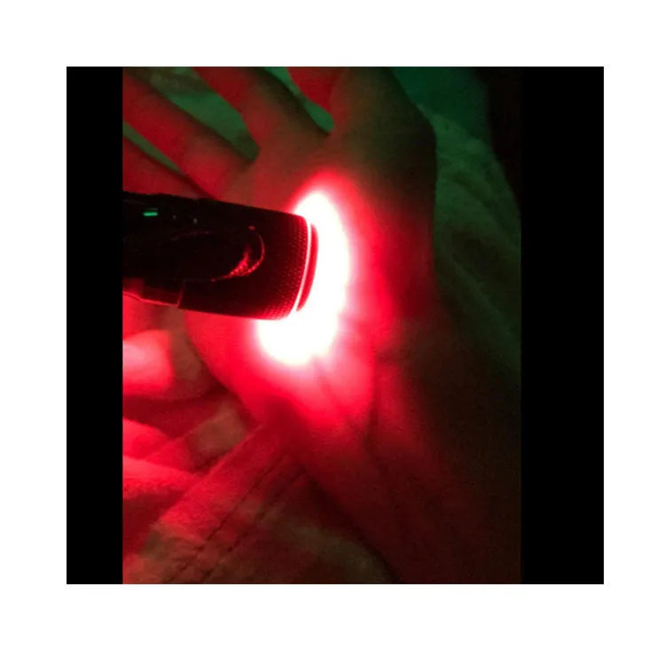 Smart vein locator medical device with black aluminium alloy body and red LED illumination