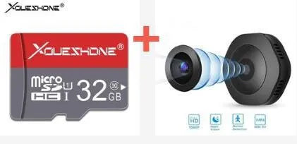 Mini round 1080P body camera with motion detection and Micro SD support, shown on a surface with magnetic pad