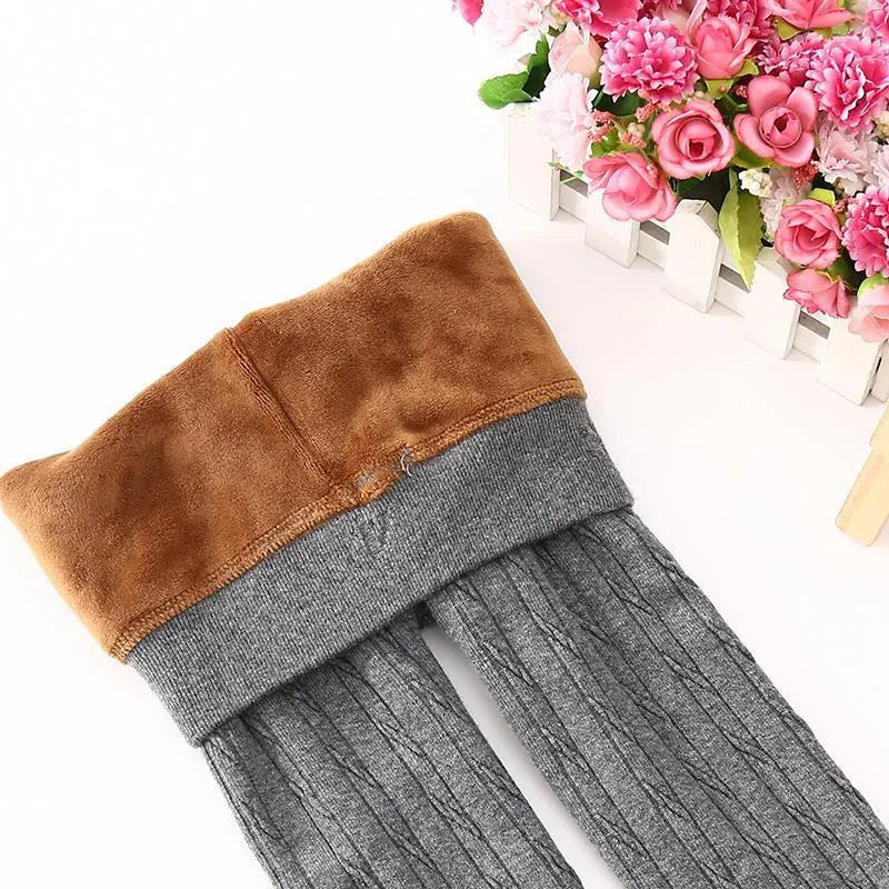 Children warm winter leggings in thick cotton, elastic waist, available in Bordeaux red, navy blue, black, gray, sizes 90-140cm for girls 2-10 years