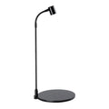 LED moss plant lamp with copper body, USB cable, round base white light, on a desk near a small acrylic fish tank