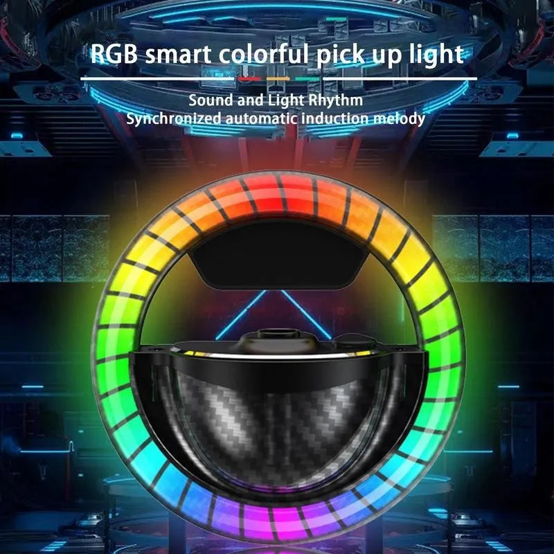 Black aromatherapy pickup lamp rhythm phantom LED machine with USB Type-C charging port and circular perfume seat