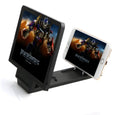 Black or white foldable mobile phone stand with radiation-proof 3D screen amplifier for hands-free viewing
