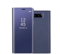 Samsung Galaxy Note20 phone case with a pull-out metal ring stand and a reflective mirror back.