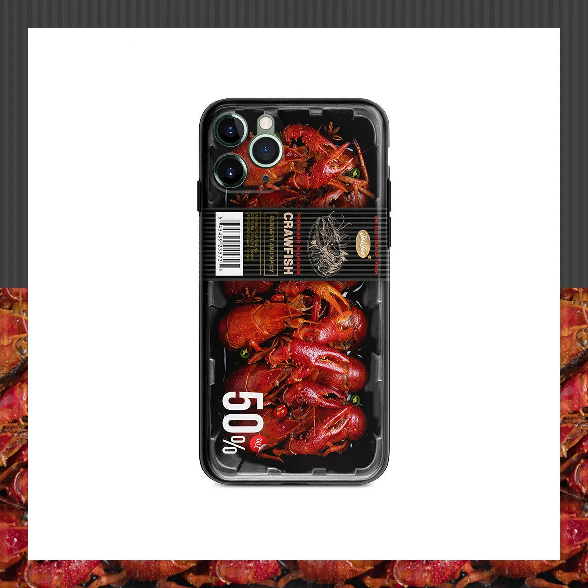 Crayfish TPU phone case for iPhone 11 Pro Max with original pseudo-style design and camera cutout