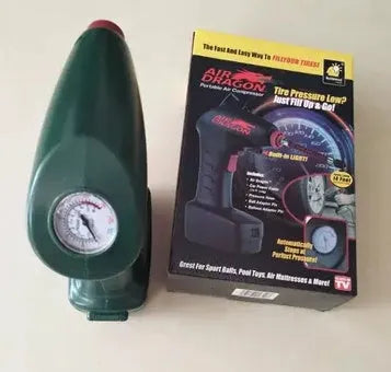 Portable electric car tyre inflator pump with motor components for vehicle tyre maintenance