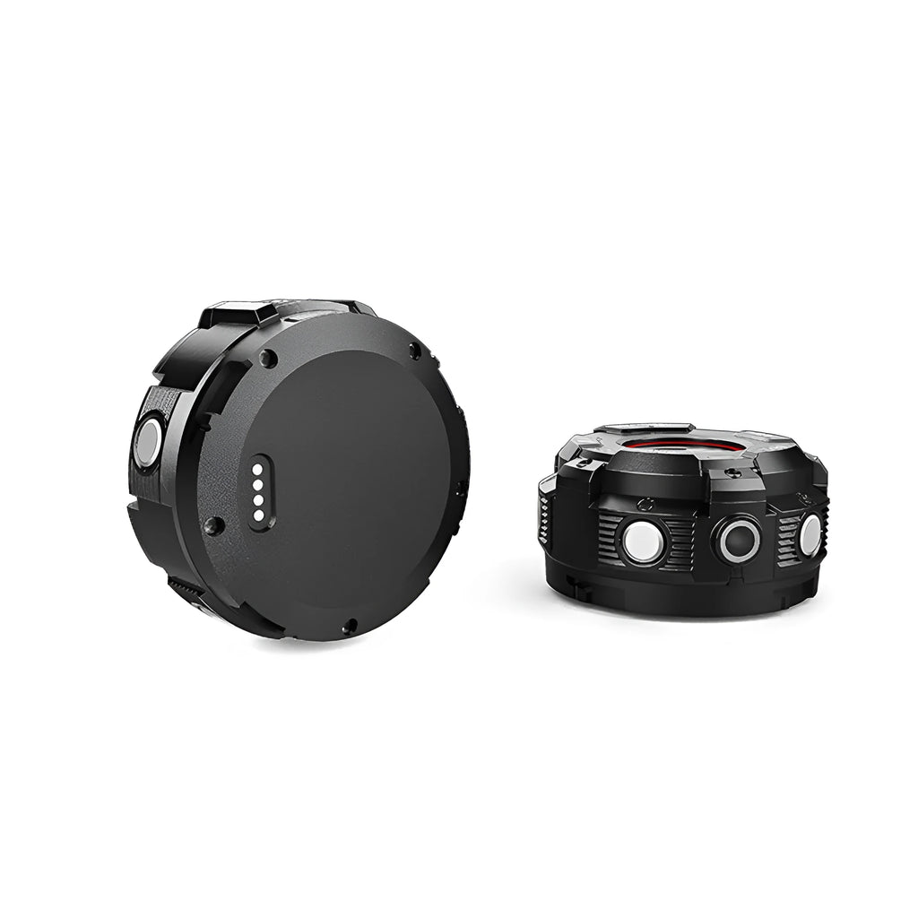 Black waterproof sports digital camera with dust protection showing front view