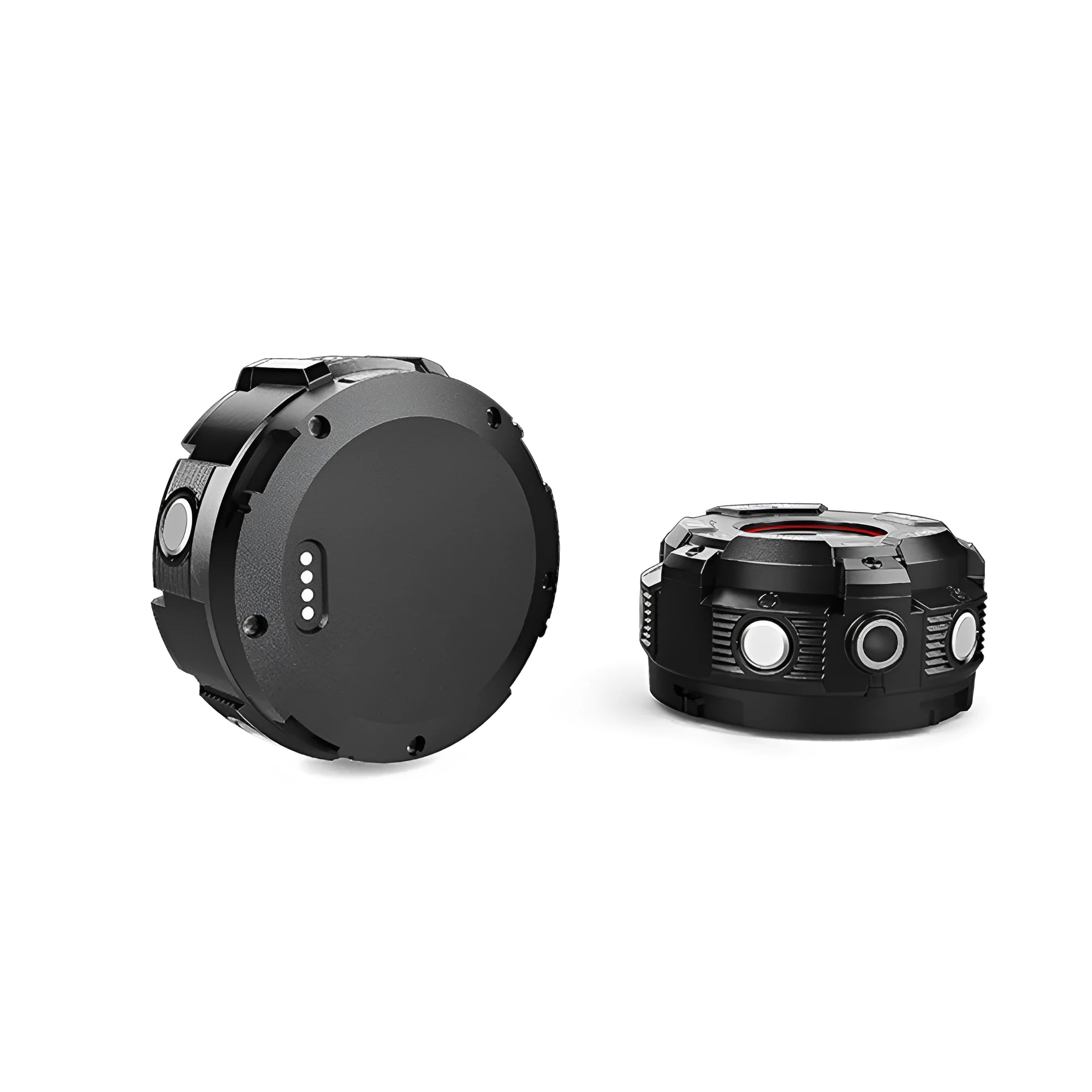 Black waterproof sports digital camera with dust protection showing front view