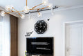 Simple acrylic wall clock with sweeping movement in white, S size 35x35cm