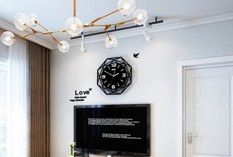 Simple acrylic wall clock with sweeping movement in white, S size 35x35cm