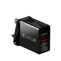 18W Quick Charge 3.0 USB wall charger EU plug in black and white finishes for smartphones