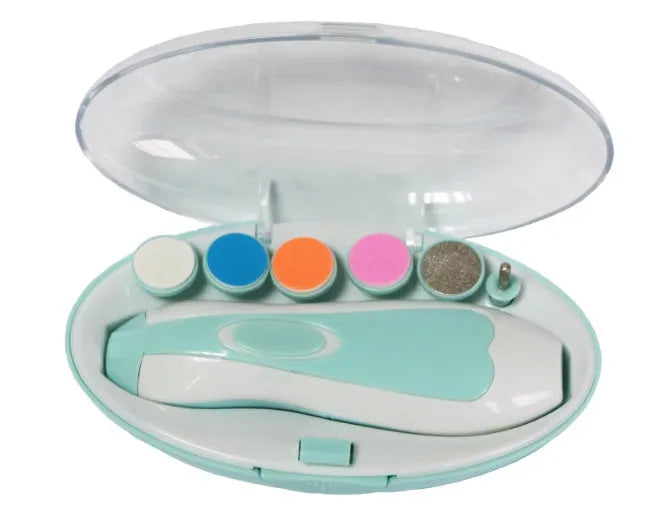 Ultra-quiet electric baby nail polisher pen with night light in multiple colour options