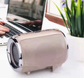 Portable plug-in USB sound card reader with subwoofer speaker in black, blue, golden, red, or silver metal casing