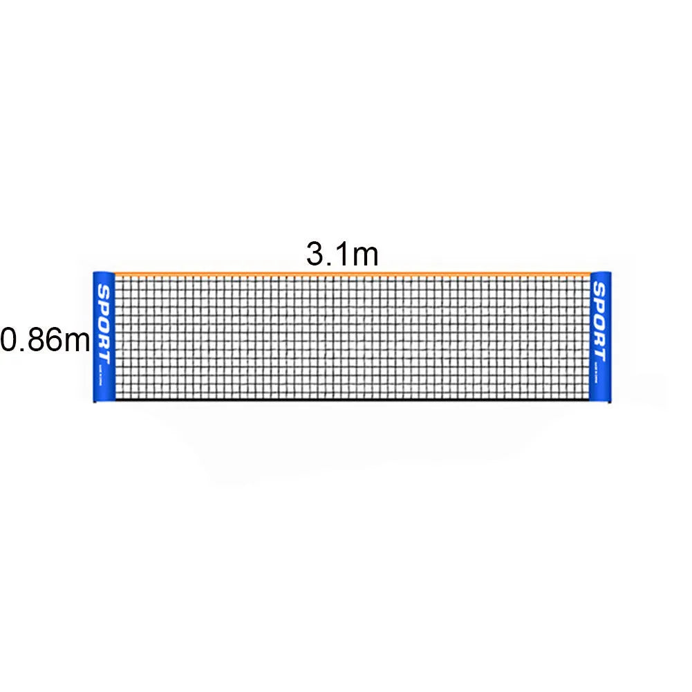 Portable folding badminton bracket with PE net in 3m to 6m size options