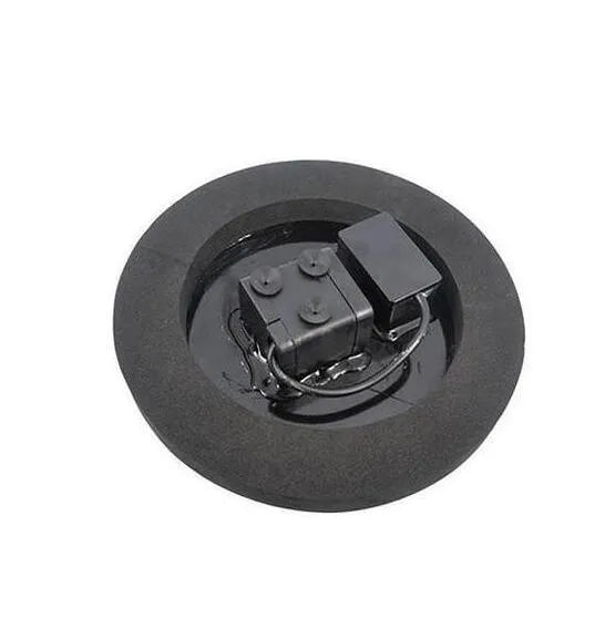 Black solar-powered floating water fountain with spray nozzles for garden bird baths and ponds
