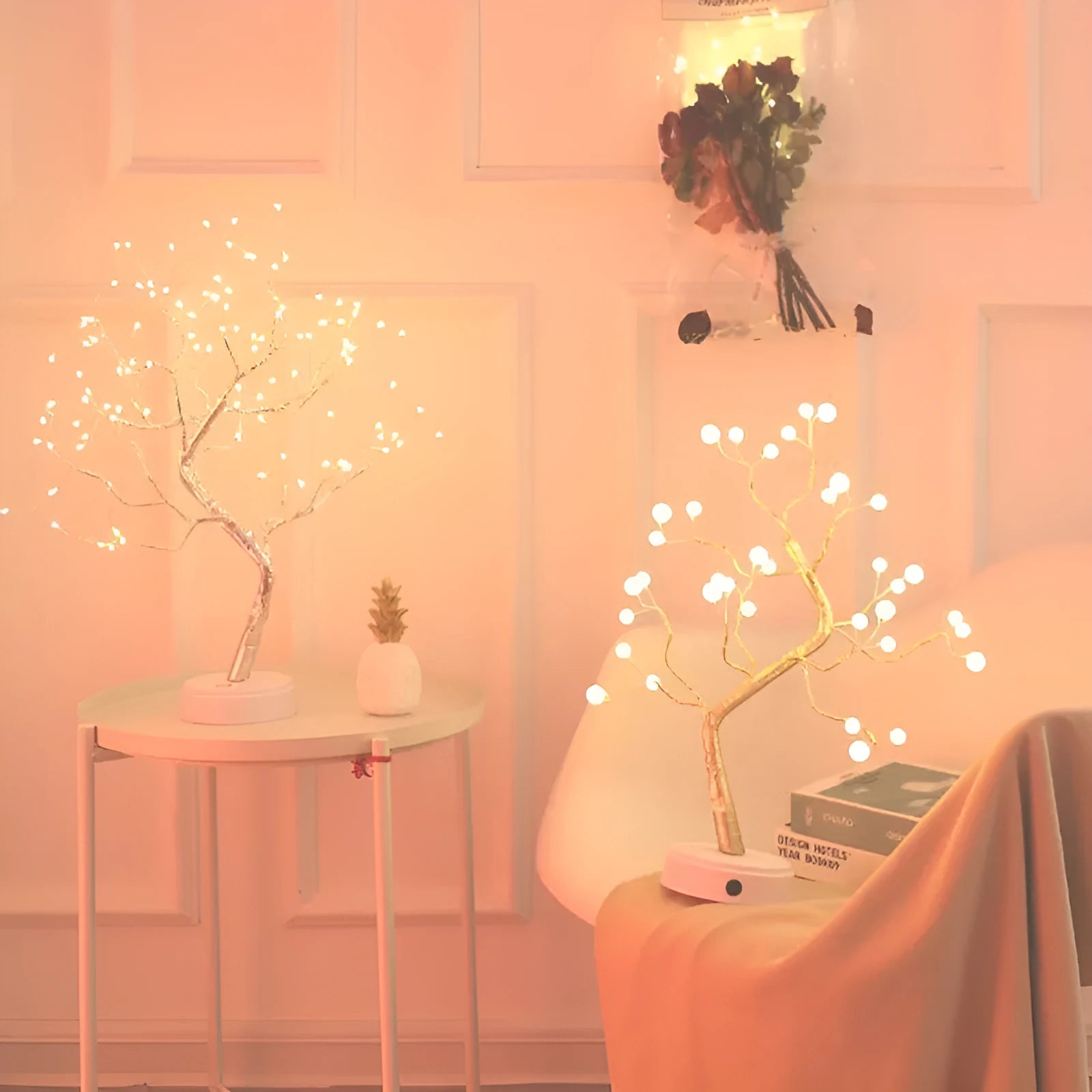 Christmas tree light with touch control, 108 LED firefly lights, USB powered decoration