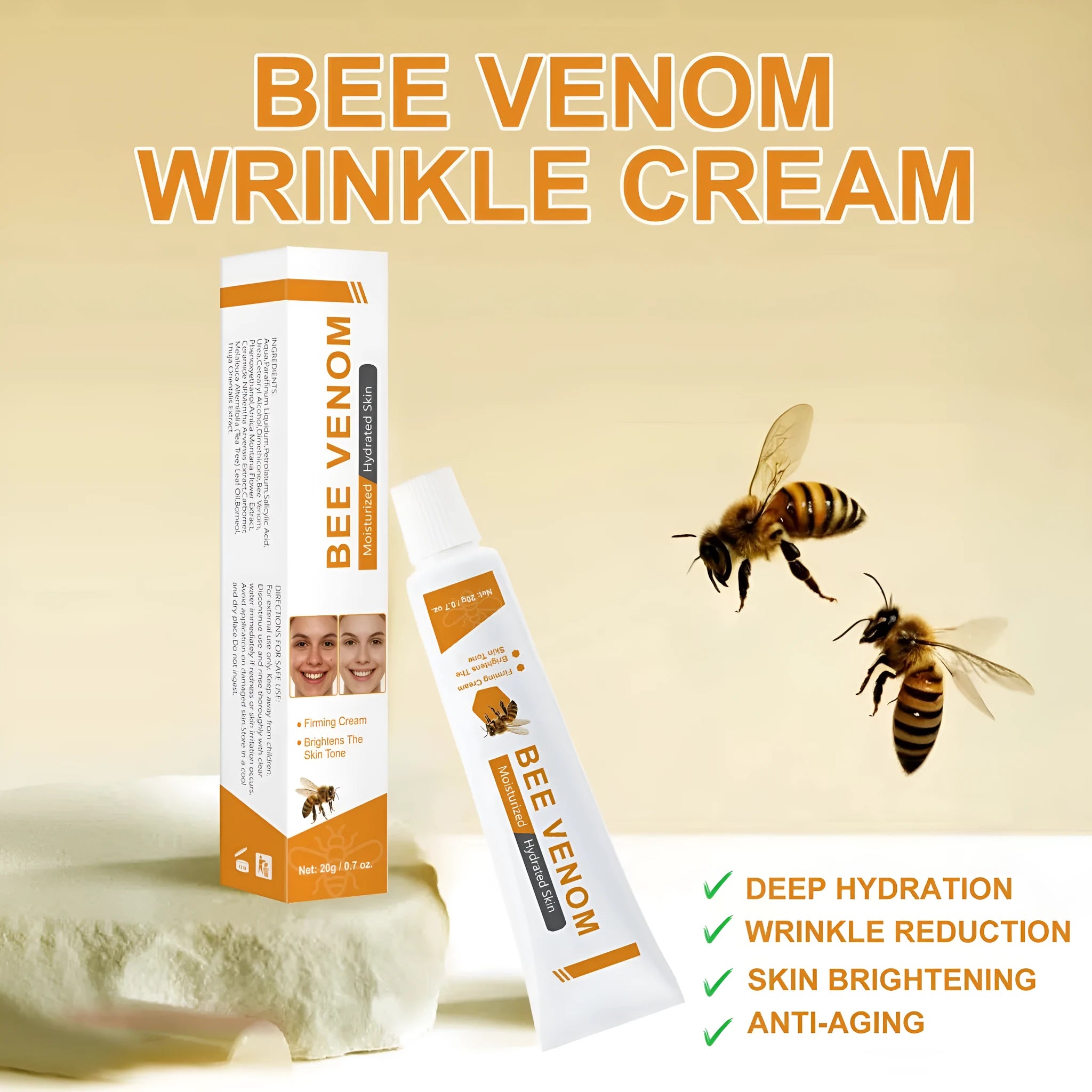 BEE Facial Neck Cream 20g moisturising product for face and neck skincare