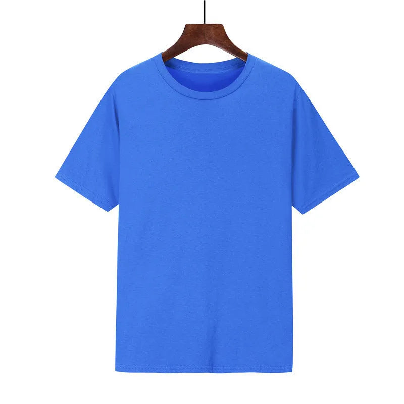 Men's loose fit cotton T-shirt in black with short sleeves and printed design