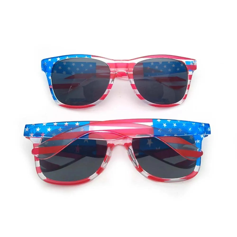 American flag glasses with metal frame and AC lenses for adult dance parties