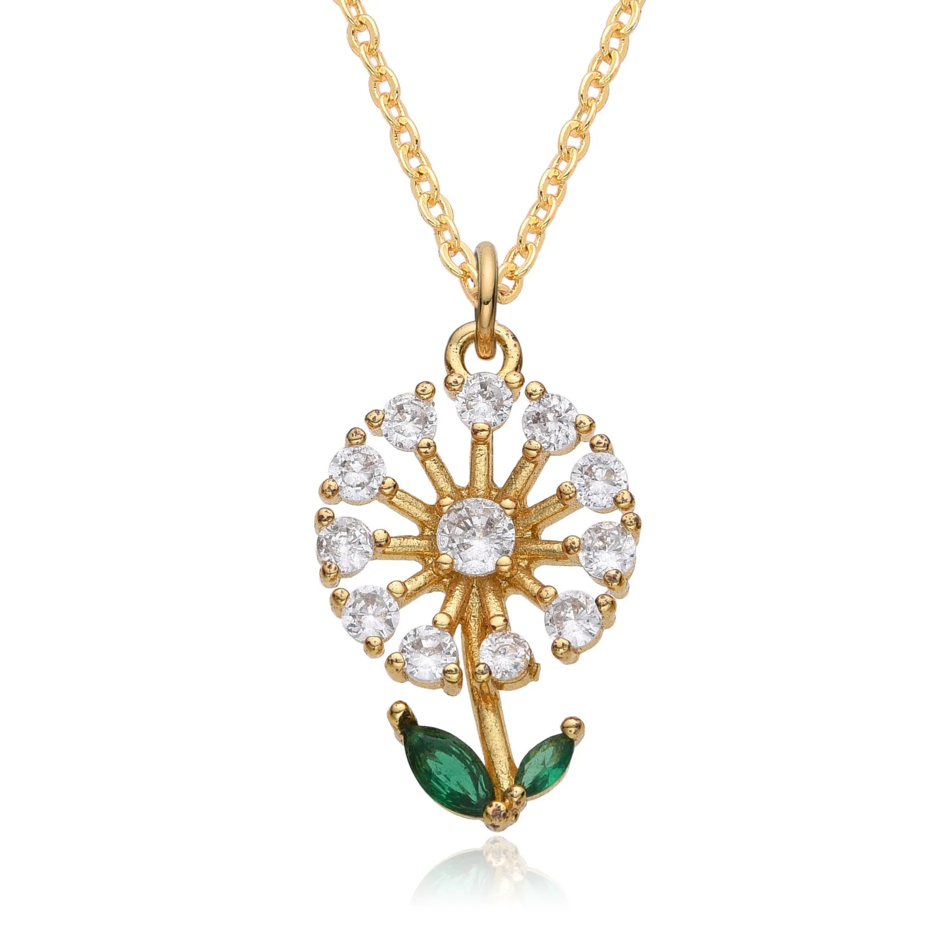 Geometric rose pendant necklace with micro inlay finish, O-ring chain, adjustable 41-50cm, women's fashion accessory
