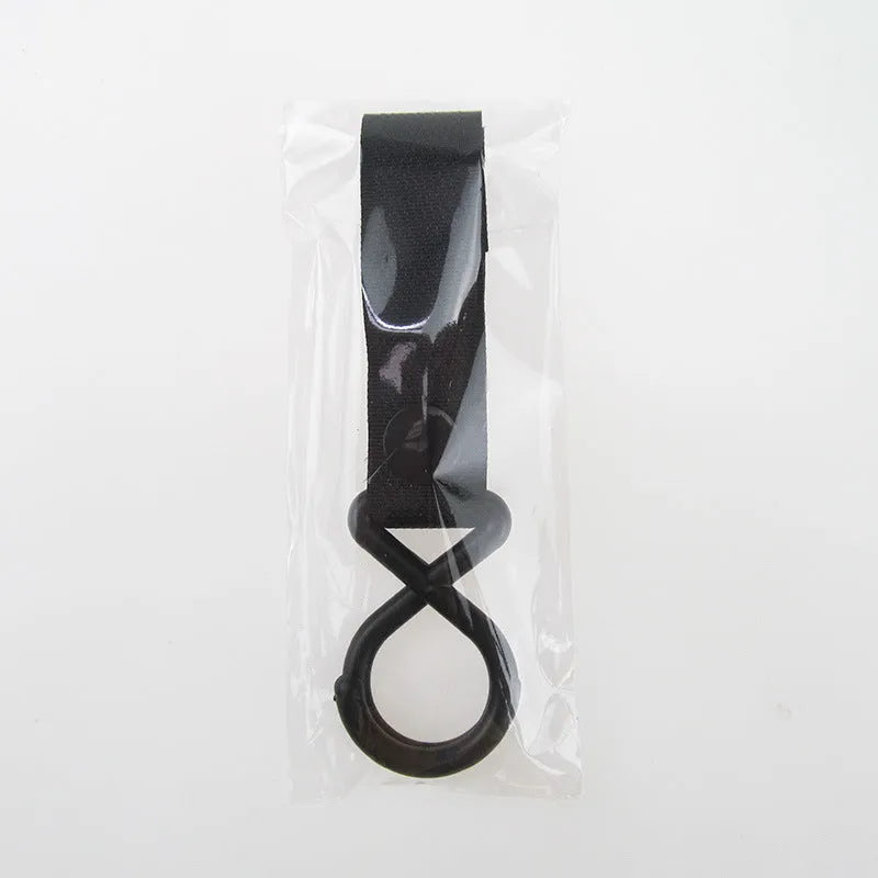 Nylon luggage hook in one of 18 available colours, including black, red, blue, and green variants