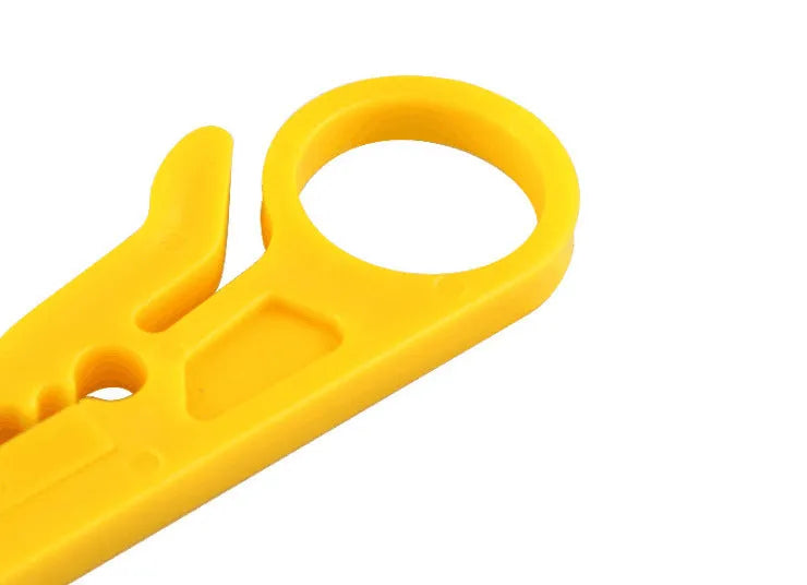 Yellow mini portable wire stripper tool with 0.6 mm stripping diameter
