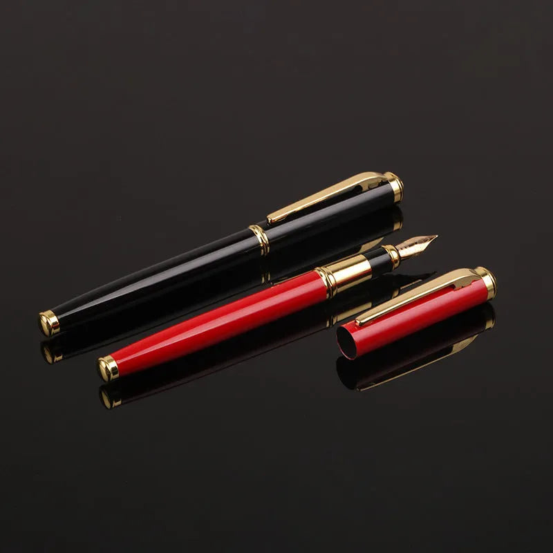 Metal ballpoint pen with 0.5mm fine tip in black and red colour options