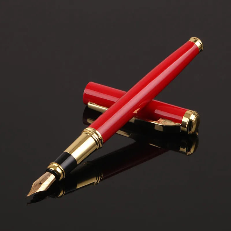 Metal ballpoint pen with 0.5mm fine tip in black and red colour options