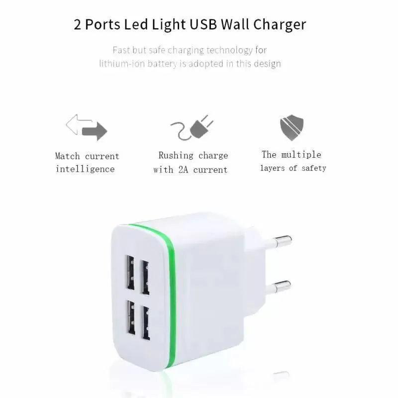 Universal travel charging head with EU plug, USB interface, and ABS shell in black