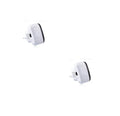 White and black wireless WiFi repeater with two antennas, 75x90mm, with UK plug