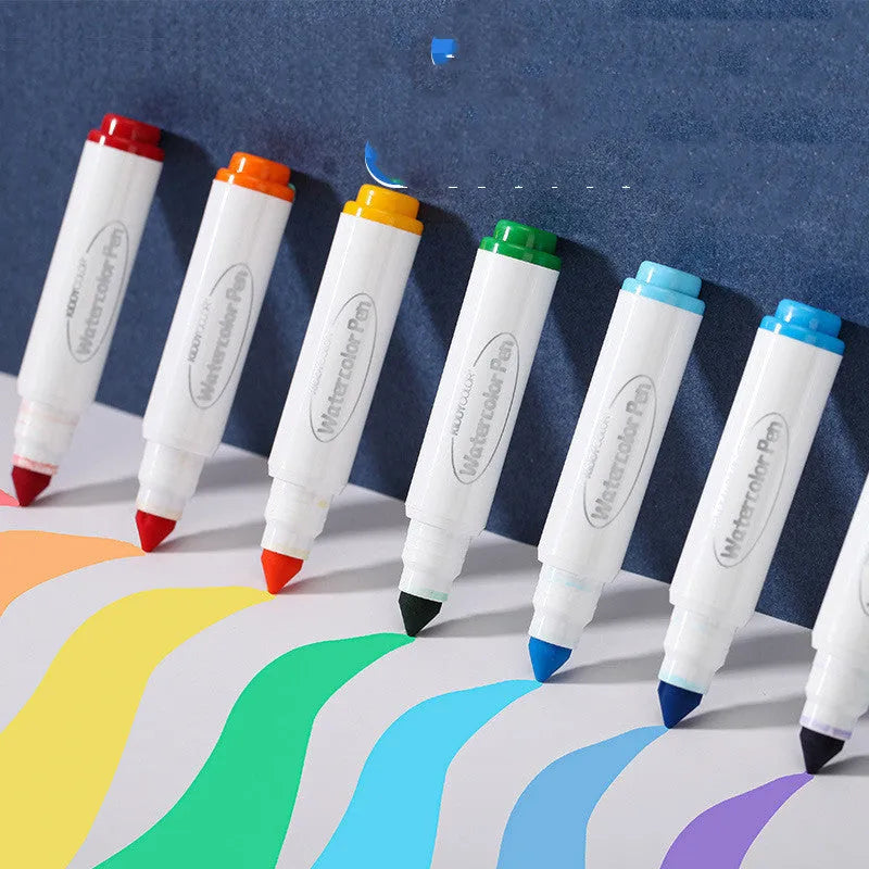 Children's washable brush pen set showing 36 and 48 colour watercolour marker options