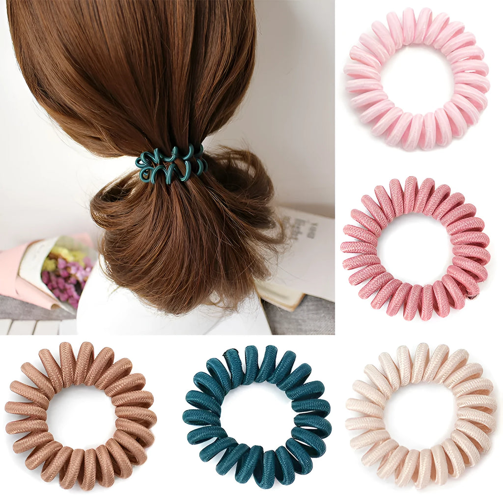 Japanese Korean simple base hair rope handmade women's hair tie in 8 colours bulk pack of 2