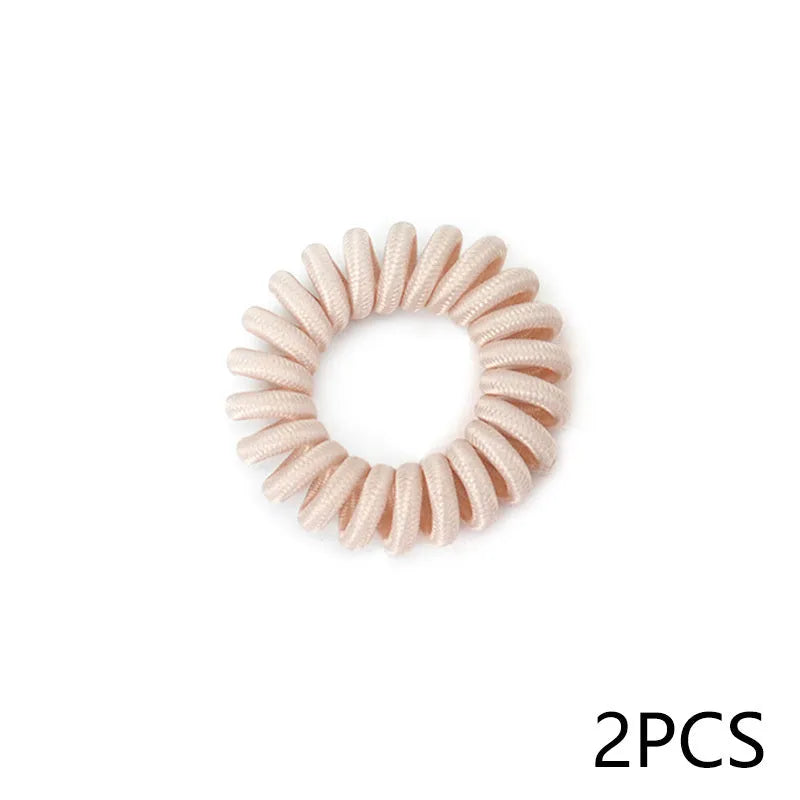 Japanese Korean simple base hair rope handmade women's hair tie in 8 colours bulk pack of 2