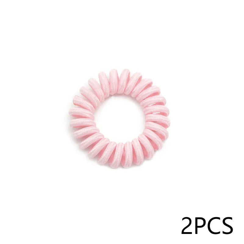 Japanese Korean simple base hair rope handmade women's hair tie in 8 colours bulk pack of 2
