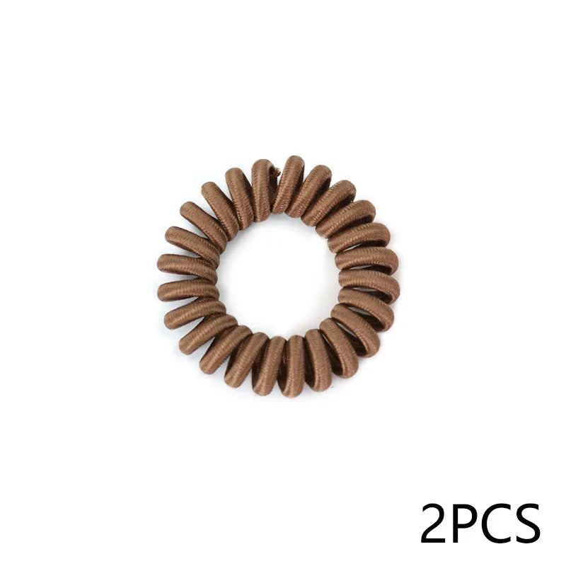 Japanese Korean simple base hair rope handmade women's hair tie in 8 colours bulk pack of 2