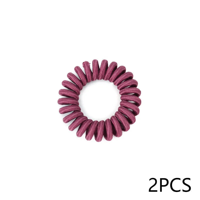 Japanese Korean simple base hair rope handmade women's hair tie in 8 colours bulk pack of 2