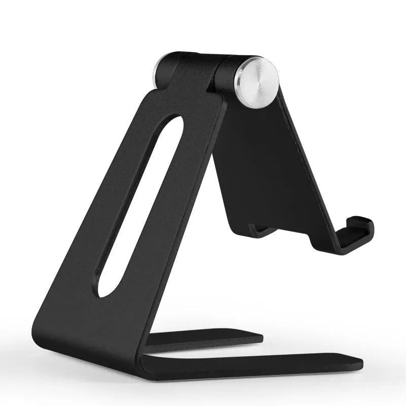 Aluminium alloy desktop stand for mobile phone and tablet in silver colour