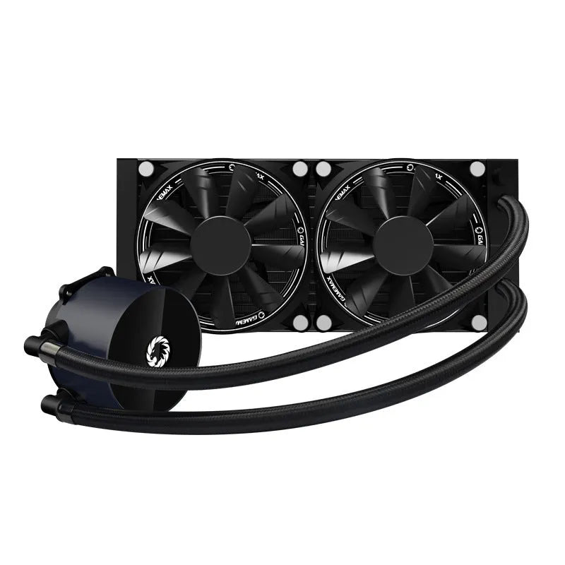 Icechill240 ARGB black 240mm all-in-one CPU water cooling radiator with integrated water drain port