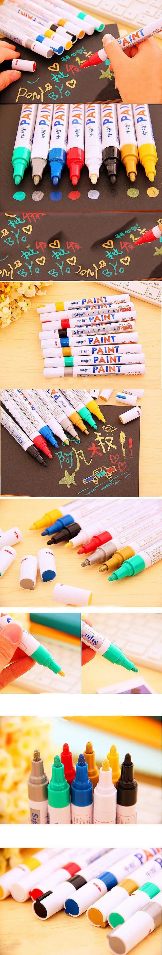 Bike touch-up paint pen in black with colour options for frame scratch repair