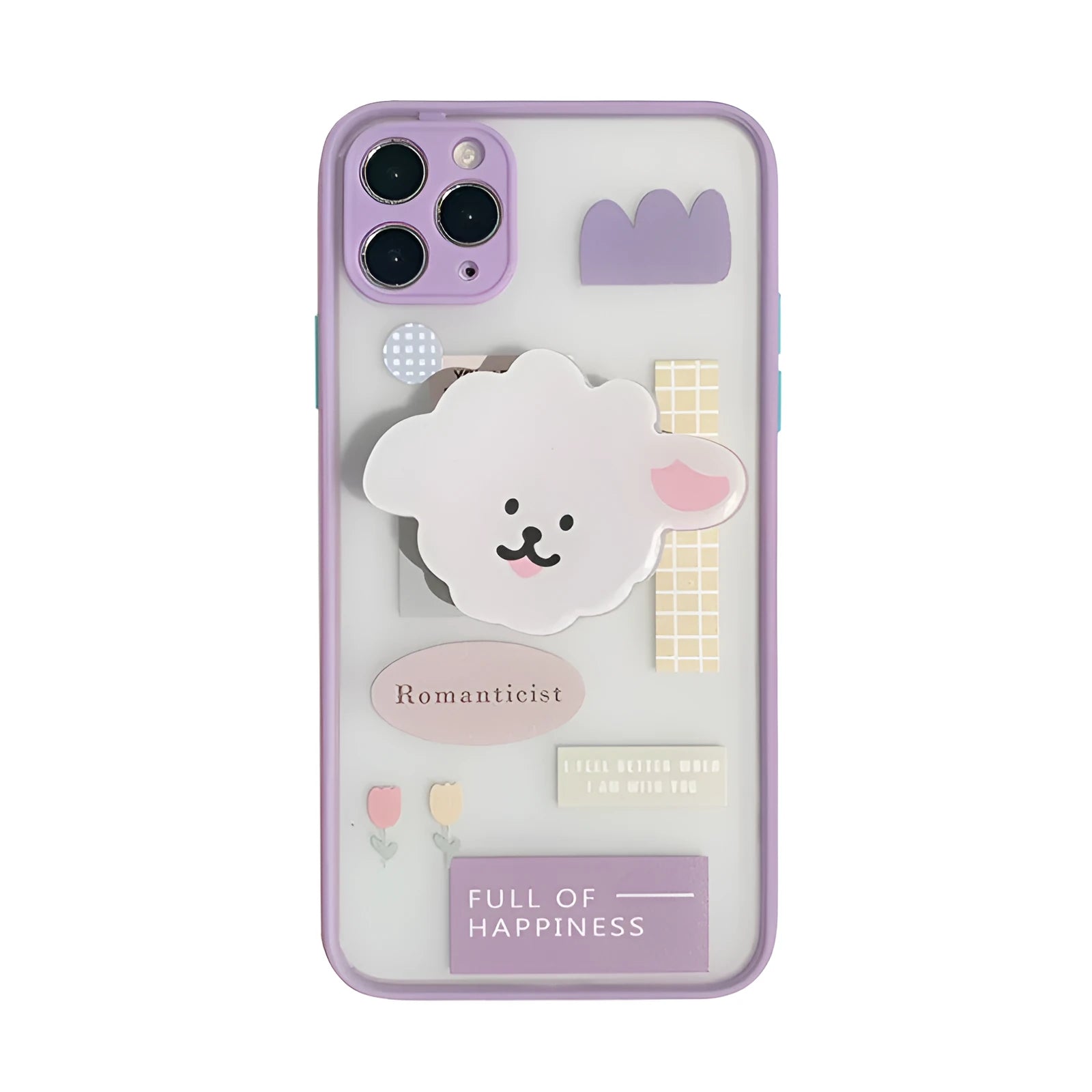 Frosted painted TPU phone case with bracket for iPhone 12, 11, X, 7, 8, SE 2020, multiple style options