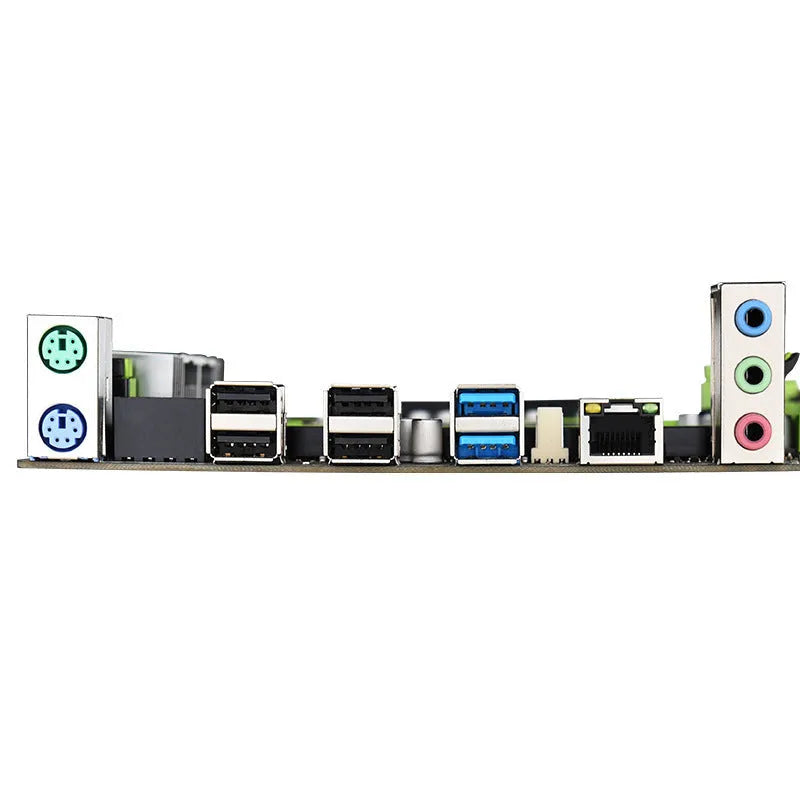 X79 MicroATX motherboard with 2011 pin socket, dual DDR3 slots, SATA3 ports, and 10 USB connectors