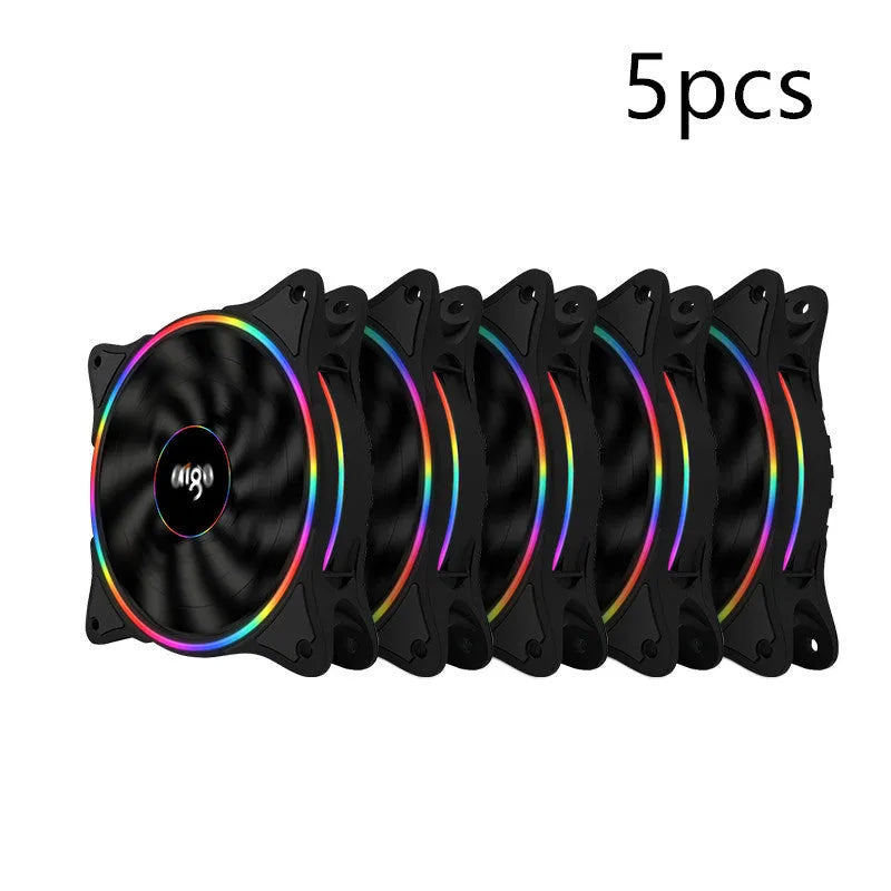 Patriot Rainbow V1 black desktop host computer case fan for internal cooling
