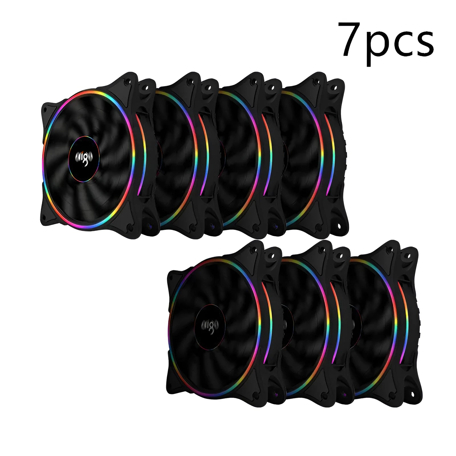 Patriot Rainbow V1 black desktop host computer case fan for internal cooling
