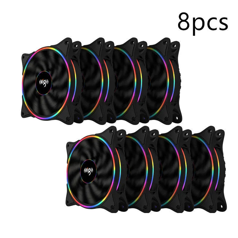 Patriot Rainbow V1 black desktop host computer case fan for internal cooling