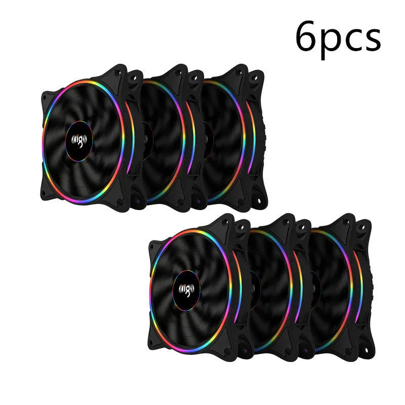 Patriot Rainbow V1 black desktop host computer case fan for internal cooling