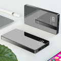 20000mAh wireless power bank with digital display and mirror finish in black and white