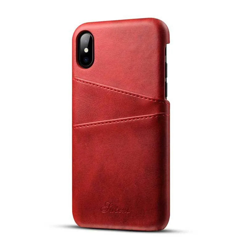 Leather business phone case compatible with Apple iPhone X to 11 series, black colour, back cover style