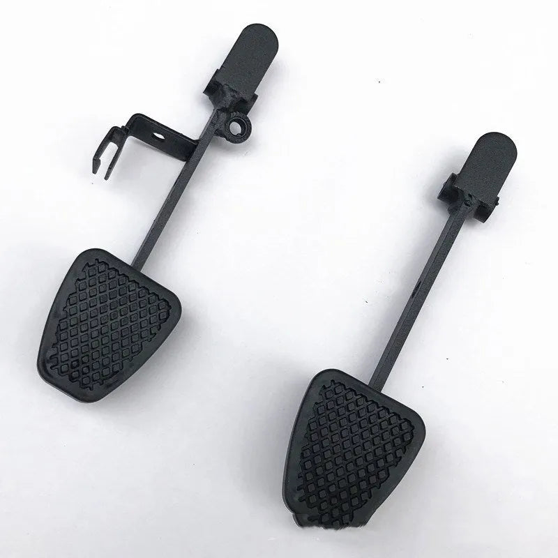 Black metal accelerator and brake pedal set for four-wheel off-road mountain kart modification