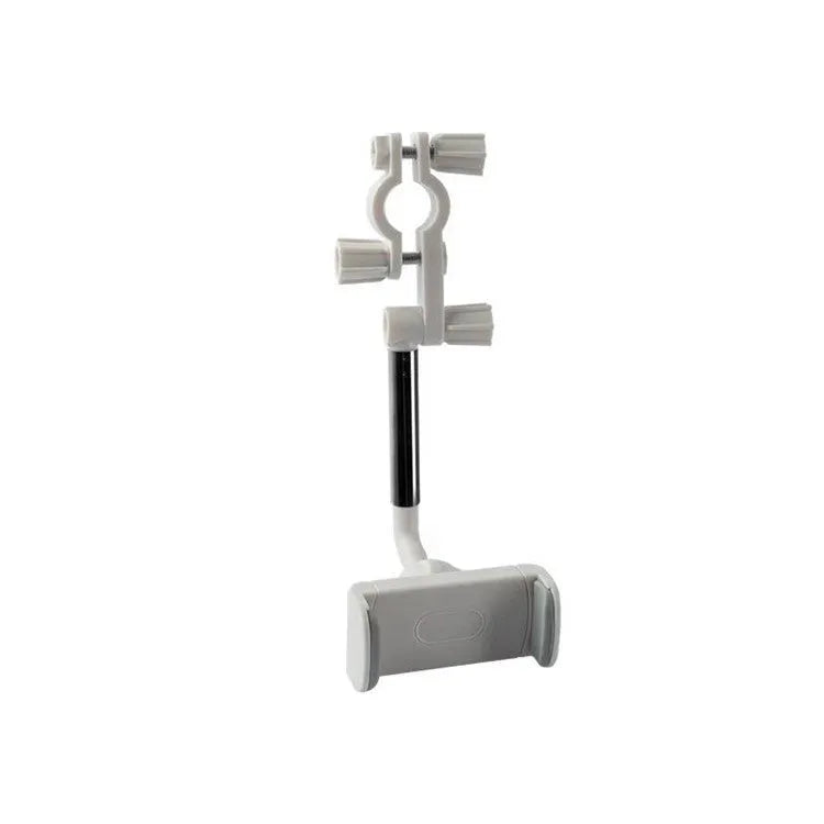 Car mobile phone holder clipped to rearview mirror with telescopic arm