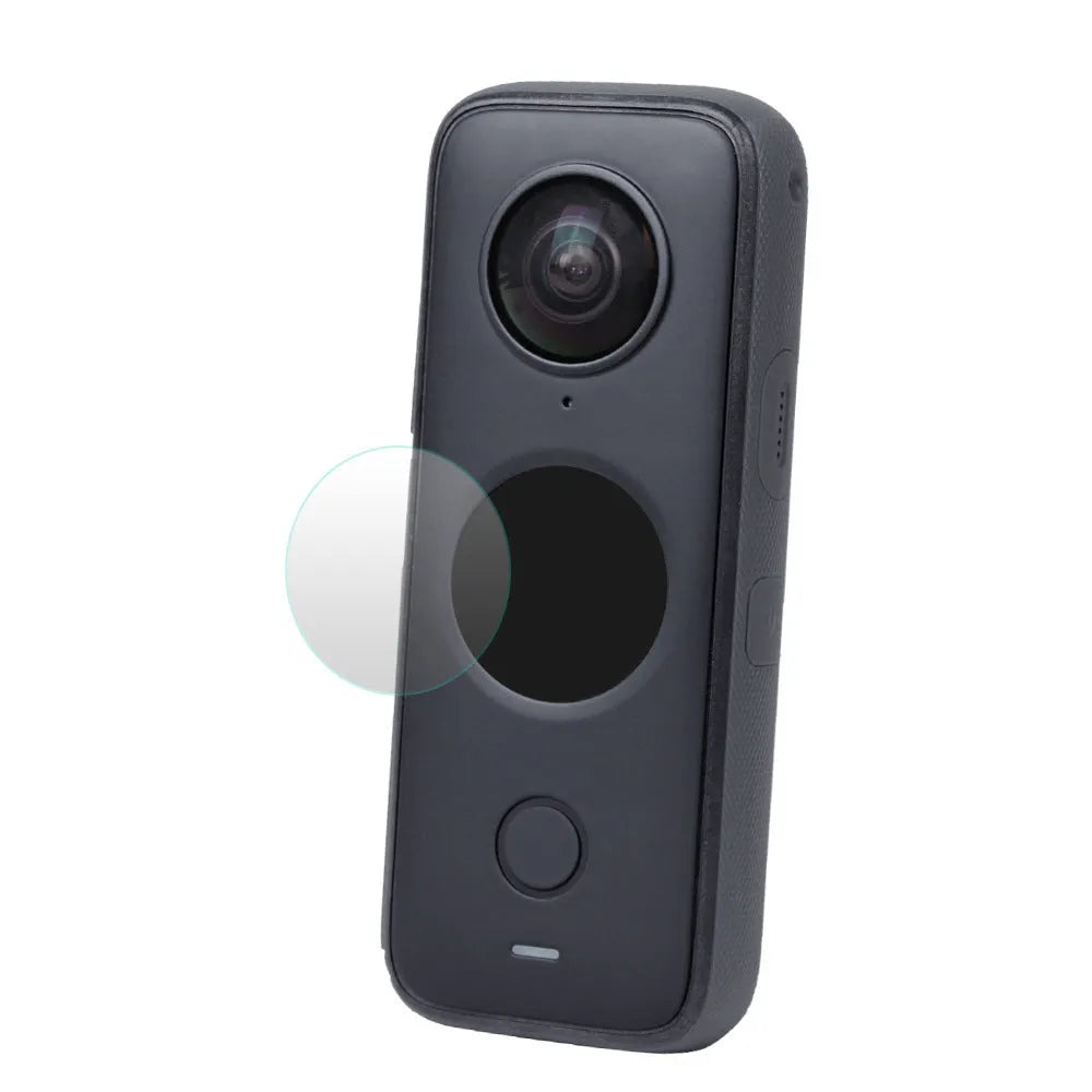 Tempered glass screen protector for Insta360 ONE X2 action camera with black frame