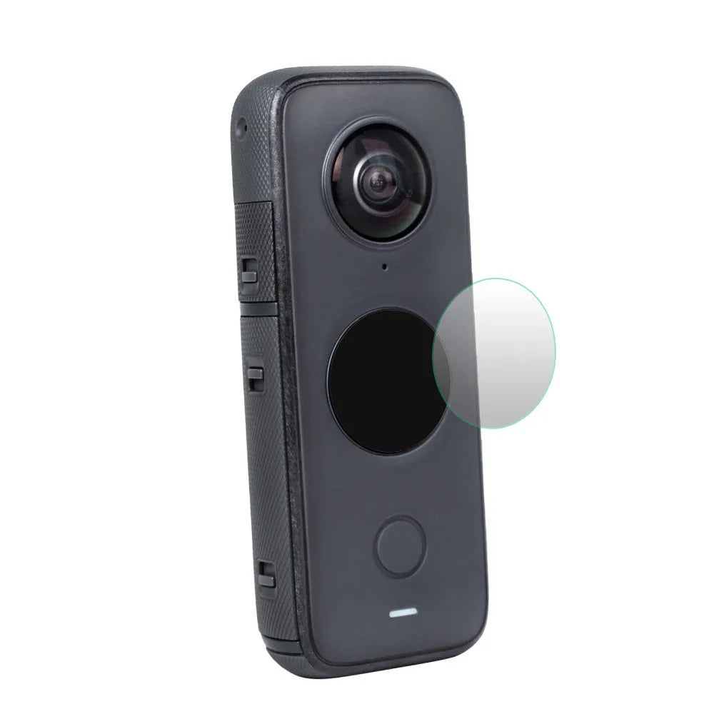 Tempered glass screen protector for Insta360 ONE X2 action camera with black frame